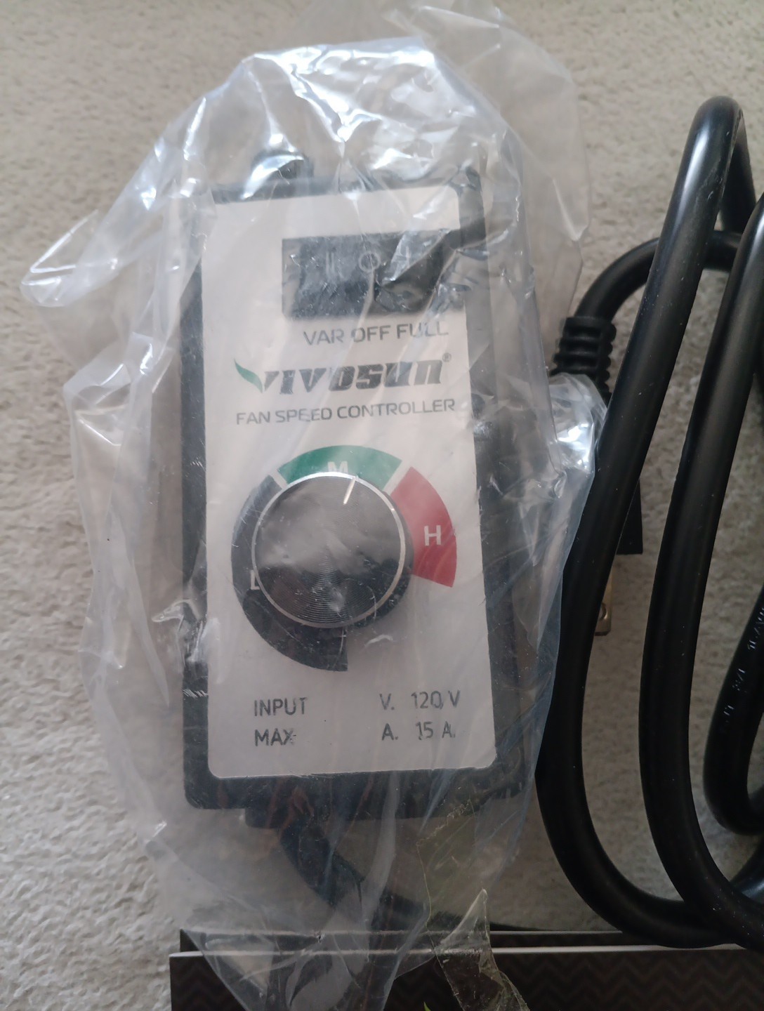 VIVOSUN Variable Fan Speed Controller Speed Adjuster for Inline Duct Fan