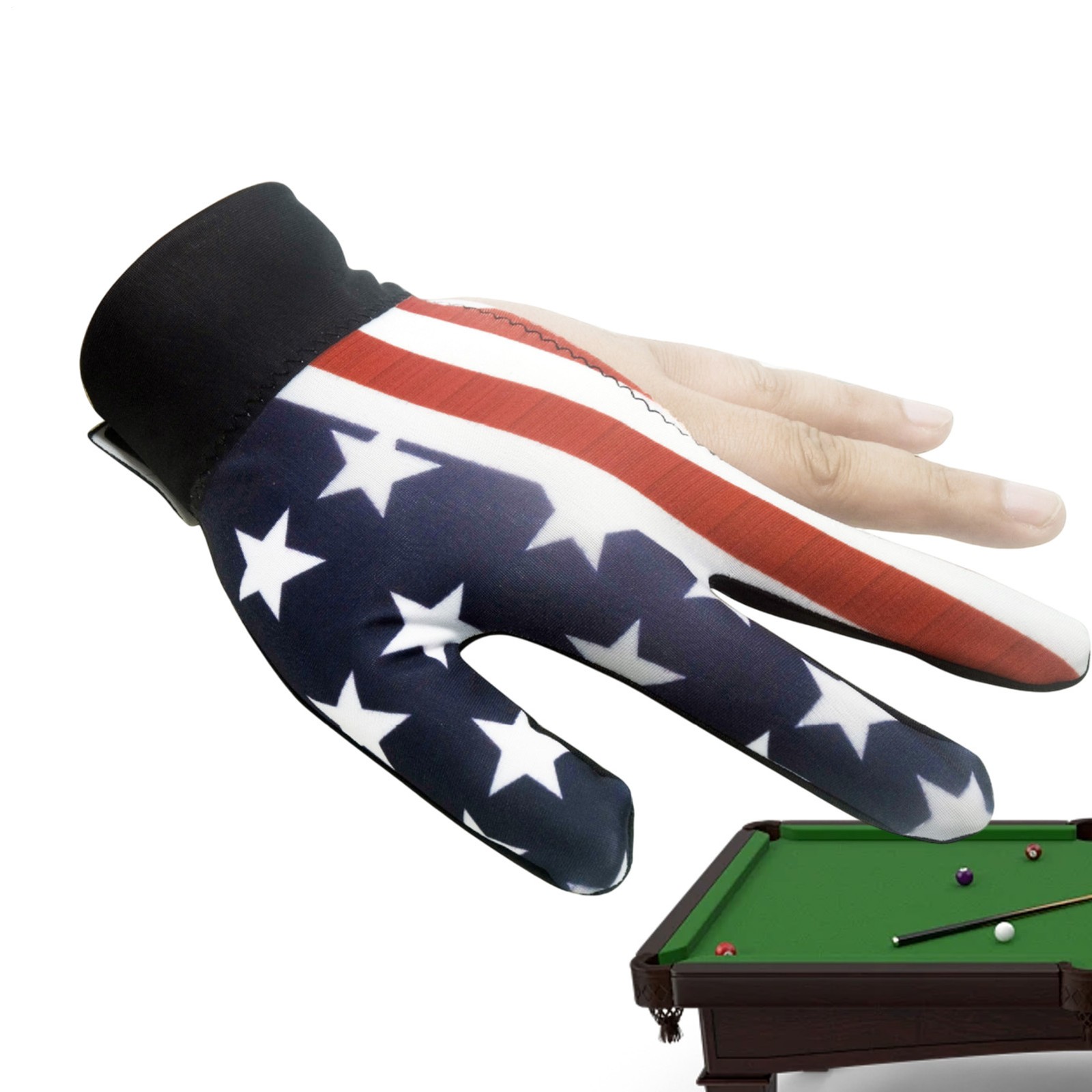 1PC Men Women Three Finger Billiards Gloves Left Hand Pool Cue Sports Gloves