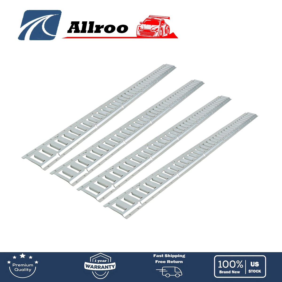 Carbon Steel 6' E Track Tie Down Rail Kit Brand New For Vans Trailers 4 PCS