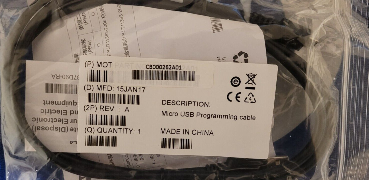 Motorola USB programming cable for MotoTRBO SL300 SL7550 CB000262A01 NEW OEM