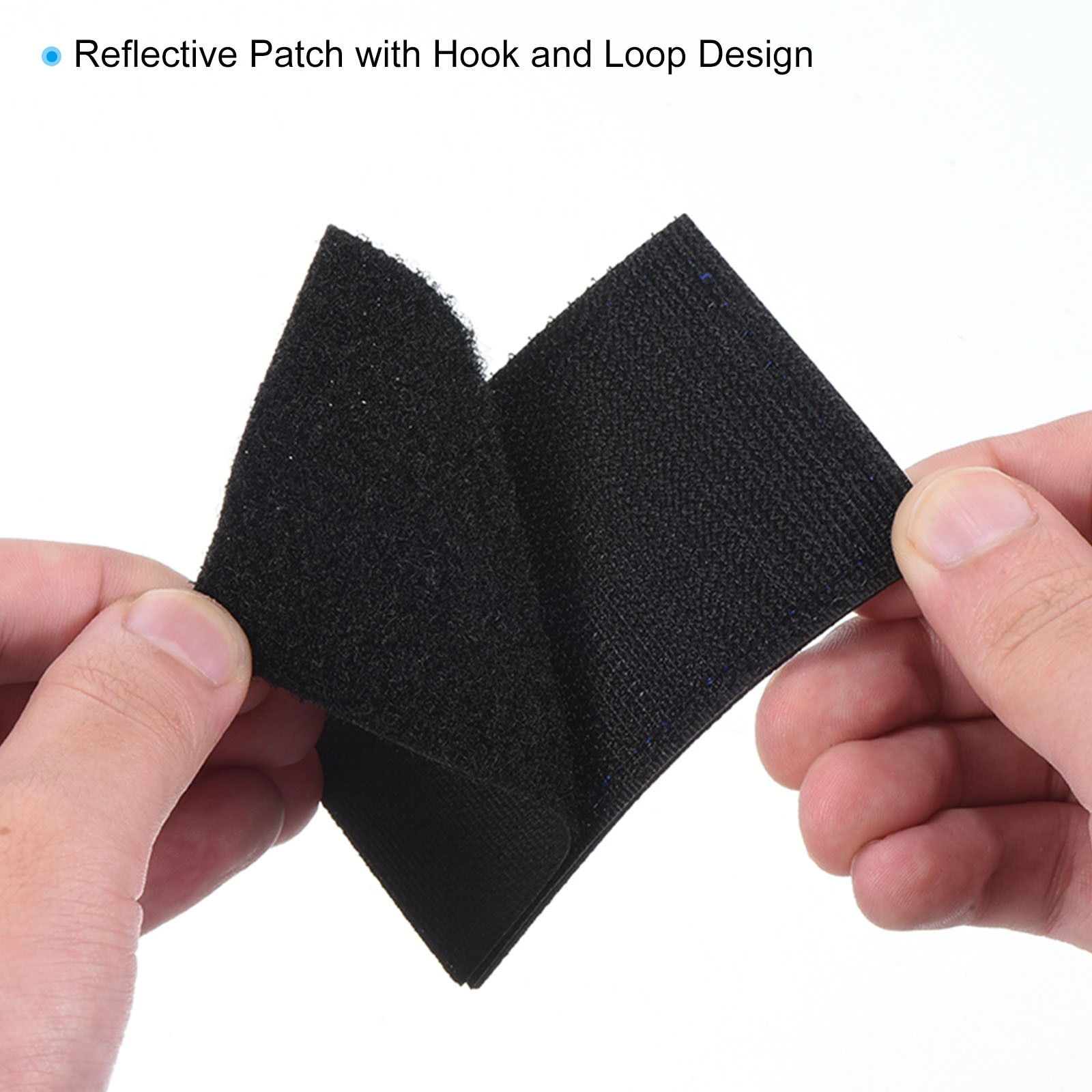 Reflective Patch 2"x3" 4pcs Hook and Circle Closure Green