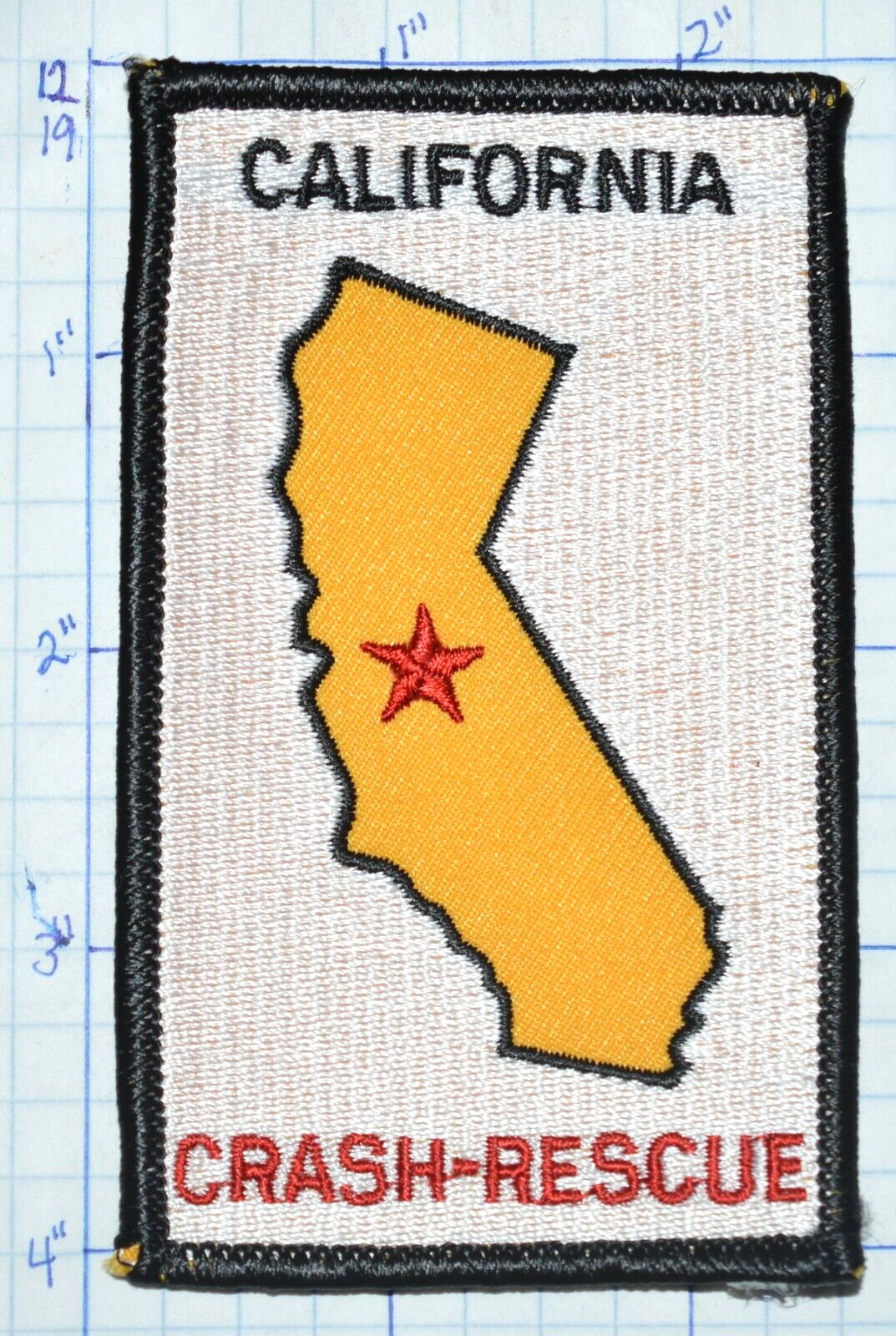 CALIFORNIA, CRASH-RESCUE VINTAGE PATCH