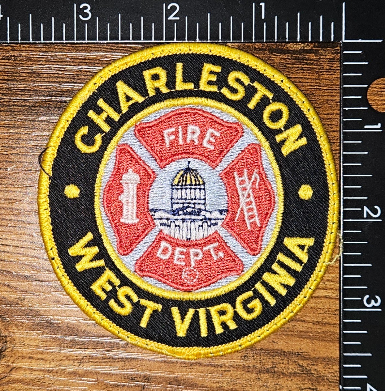 Charleston West Virginia Fire Department Vintage Fire Fighting Patch