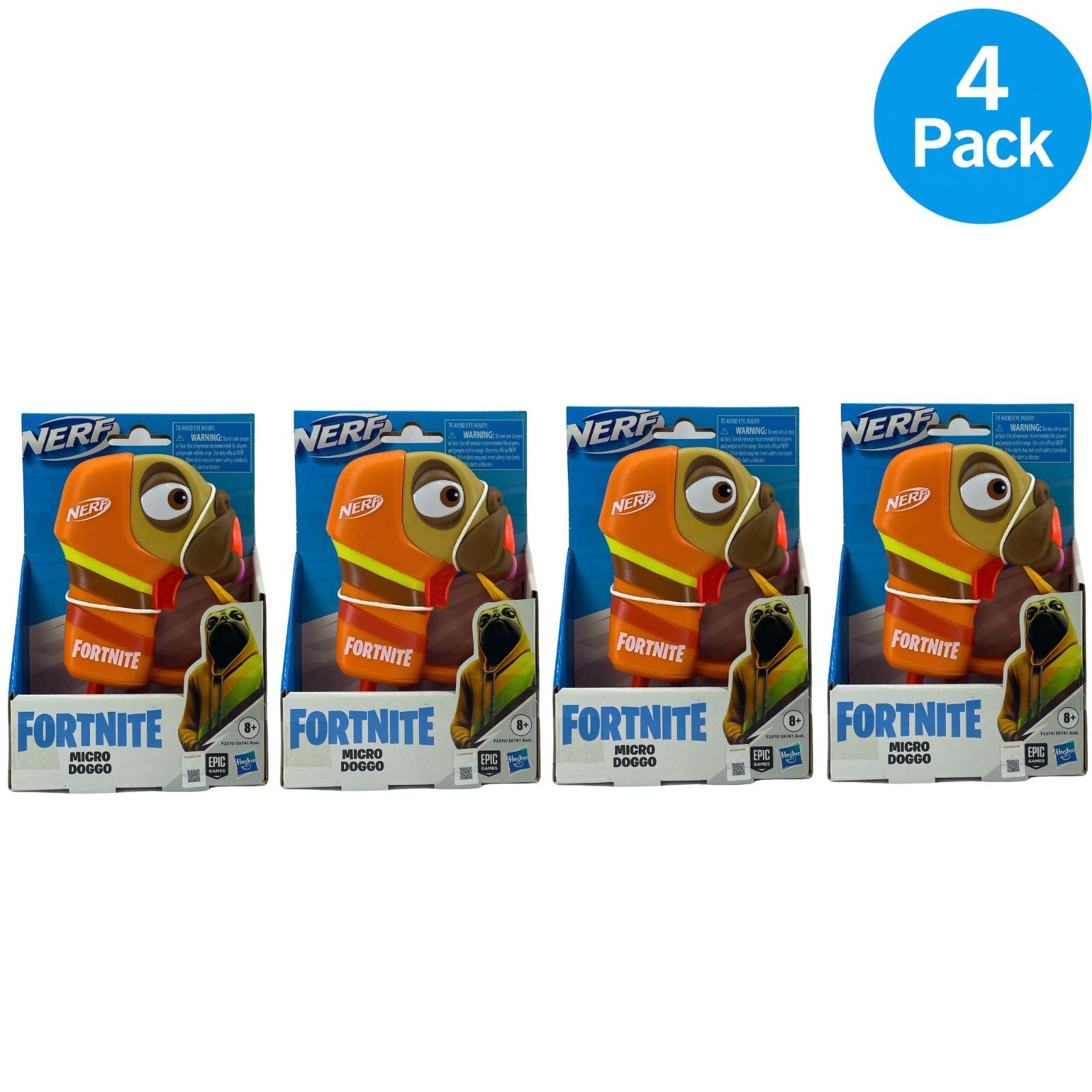 Fortnite Nerf Micro Doggo Blaster 4 Pack New
