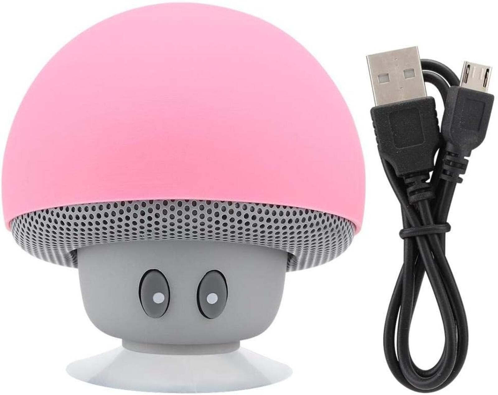 Ciglow Mini Bluetooth Mushroom Speaker, 5V 3W Wireless Audio with Suction Cup