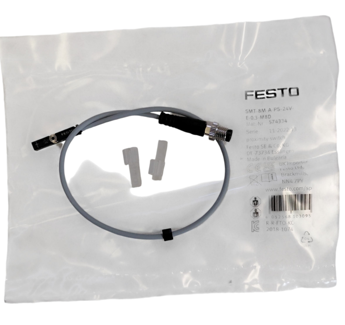 Festo SMT-8M-A-PS-24V-E-0.3-M8D Proximity Sensor Switch 574334