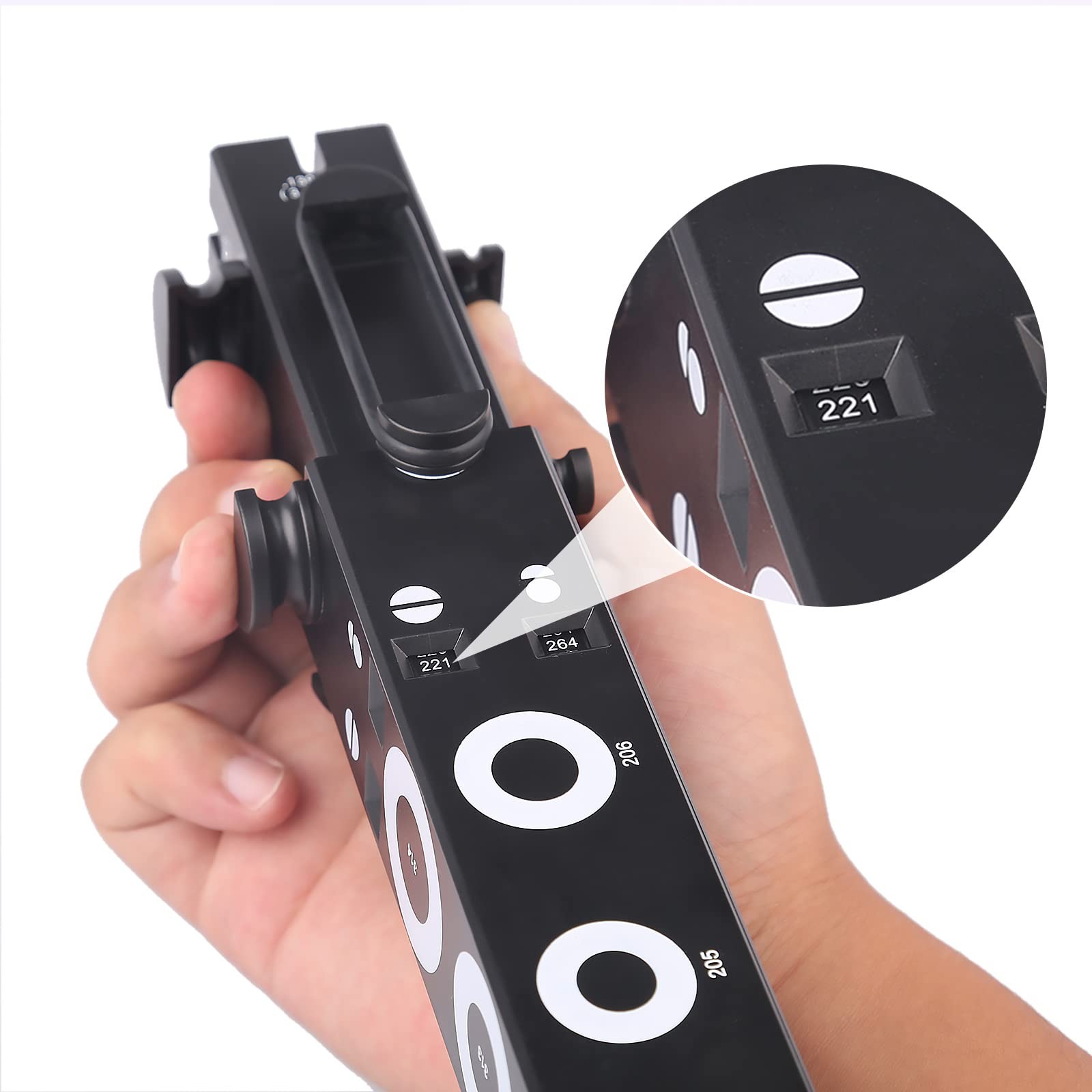 O-Ring Gauge Make Work Smart, Telescoping O Ring Sizing Plastic Gauge, Black