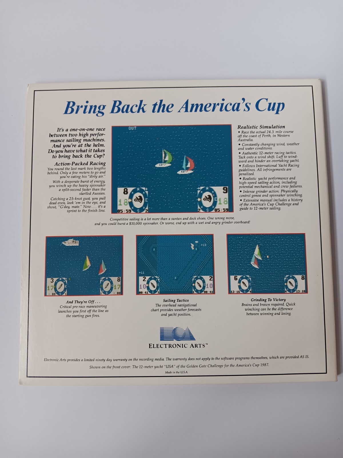 Commodore 64 The Official Americas Cup Sailing Simulation Software Tested/Works