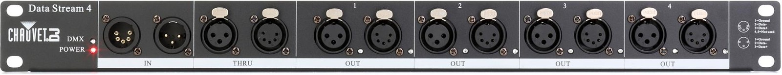 Chauvet DJ Data Stream 4 - 4-port DMX Splitter (3-pack) Bundle