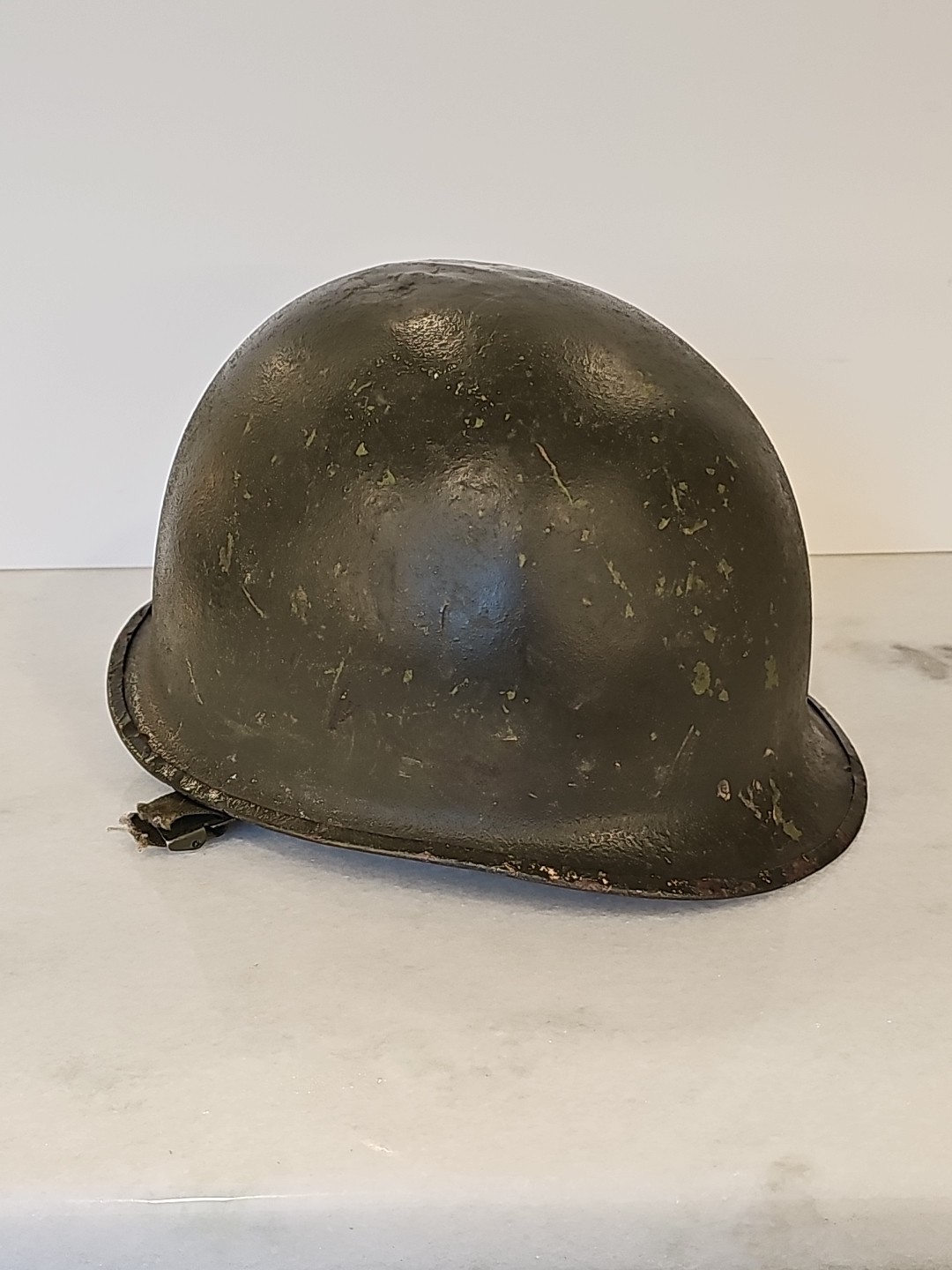 U.S.A. Military Army Helmet, Metal, Heavy Duty, Strap Broke See Details in Photo