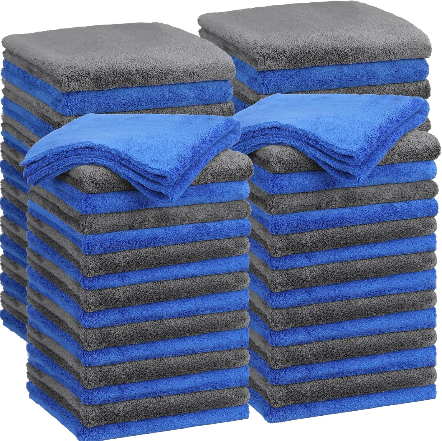 30 Pcs 16 X 16 Inch Edgeless Microfiber Plush Towels for Cars Detailing Drying W