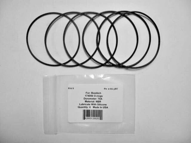 6 Bostitch 174056 O-Rings / R&S 2-66.5BT / Material: NBR