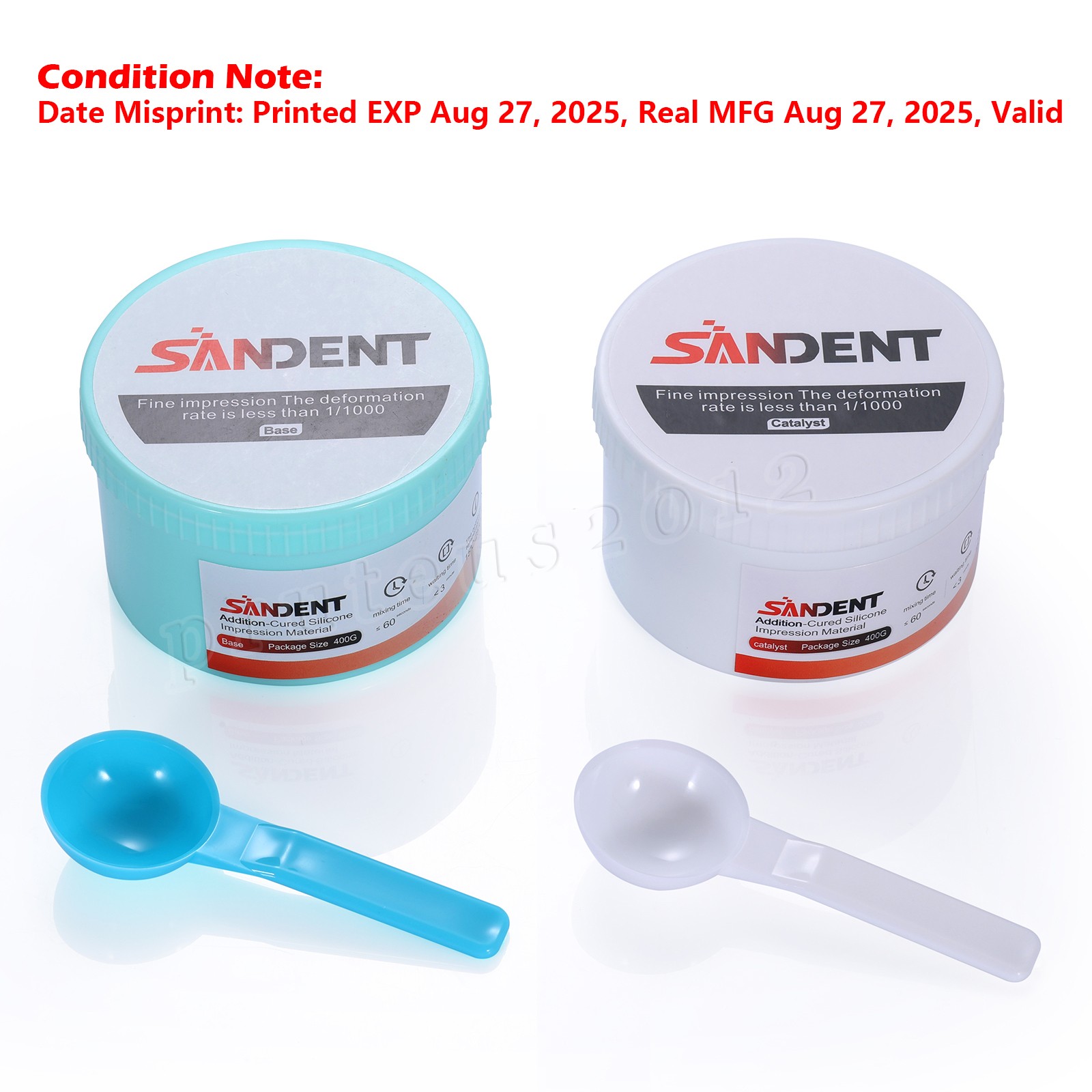 5 Sets Dental Putty PVS VPS Impression Material Base Normal Set 2 x 400g