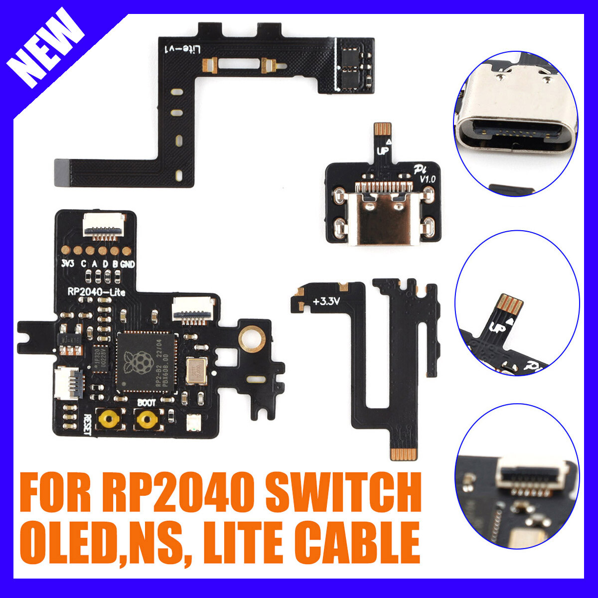 RP2040 CPU Cable Chip Replacement for Nintendo Switch OLED Console Repair Parts