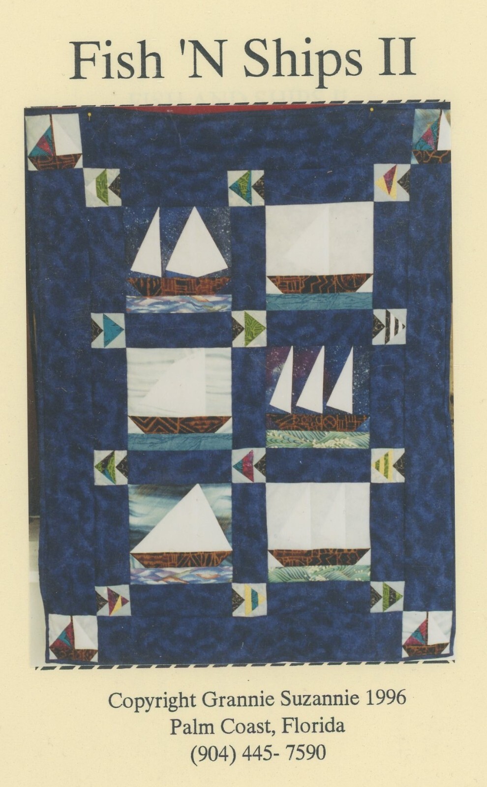 Grannie Suzannie Fish 'N Ships II Nautical Applique Quilt Pattern