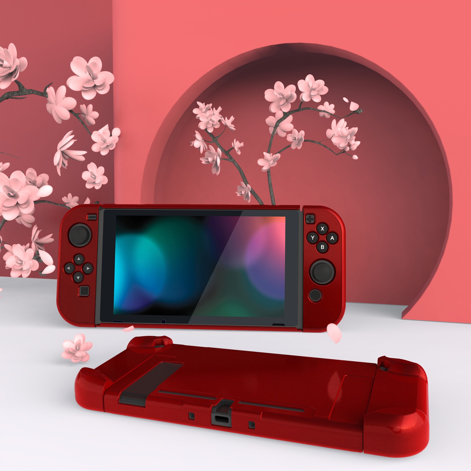 PlayVital Protector Hard Shell Back Cover for Nintendo Switch Console Controller