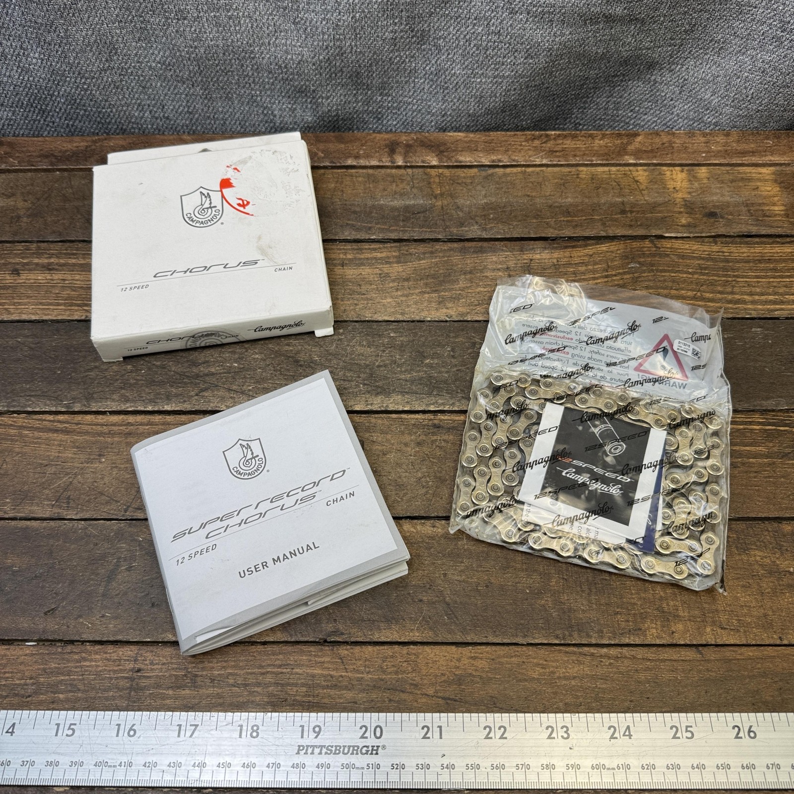 Campagnolo Chorus 12 Speed Bicycle Chain 114 Links Silver Road Bike 12s Campy