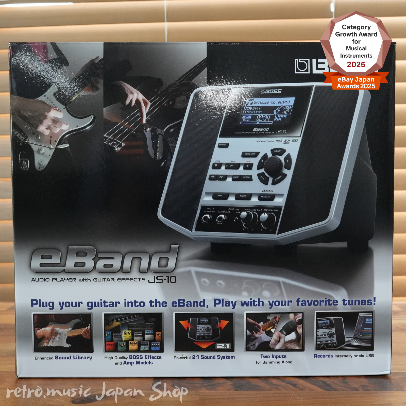 BOSS JS-10 eBand Audio Player with Guitar Effects Jam Station JS10 Speaker