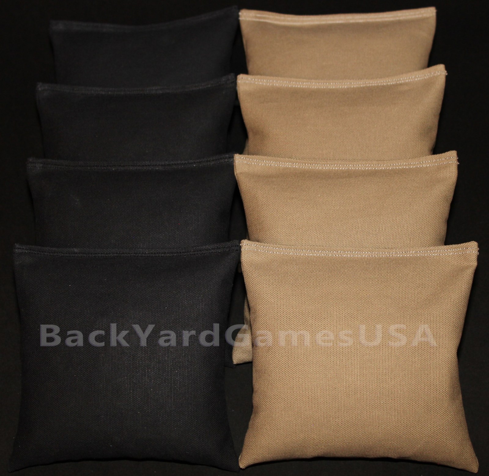 ALL WEATHER Saints CORNHOLE BEAN BAGS Black & Khaki Gold Resin Filled Game Bags