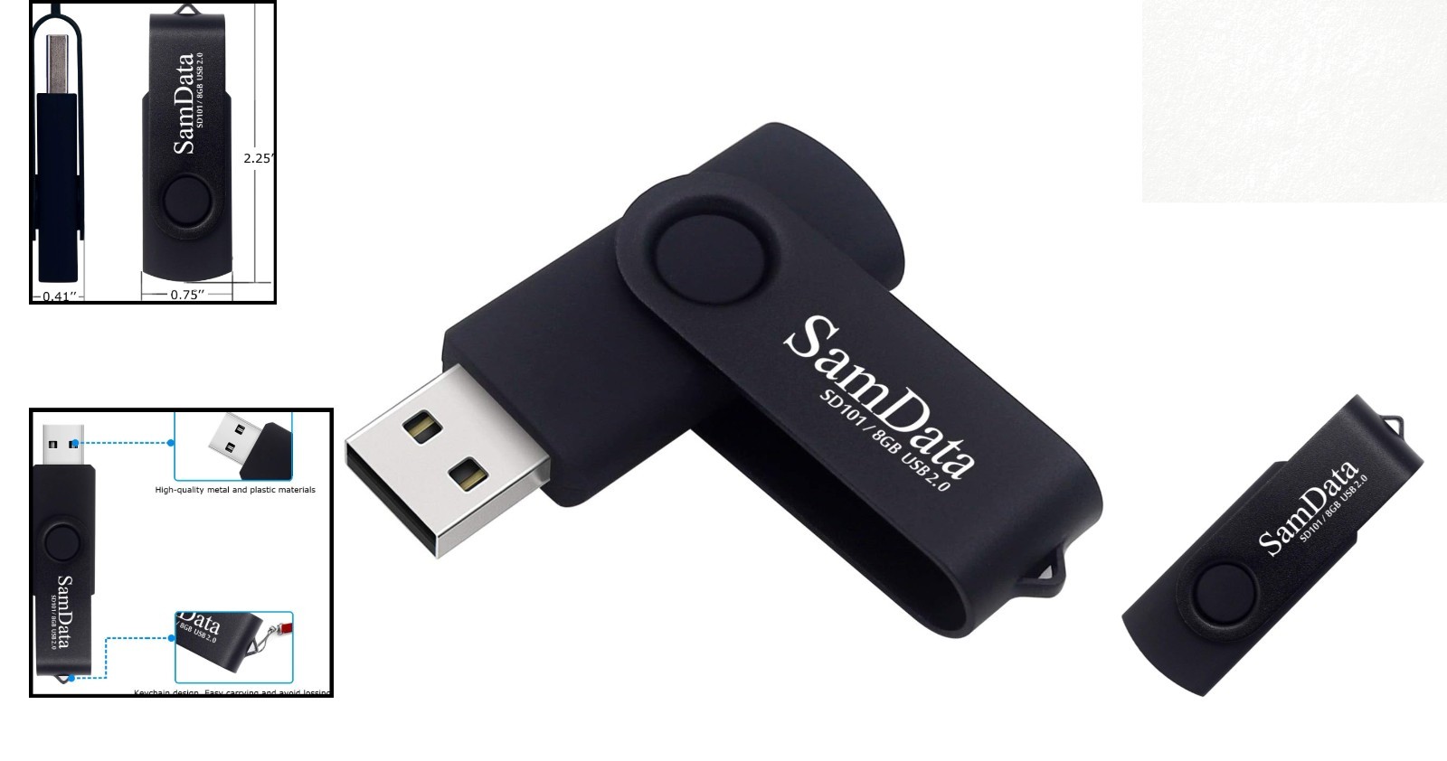 High-Speed 8GB USB Flash Drive with Easy Plug & Play - Ideal for Professionals