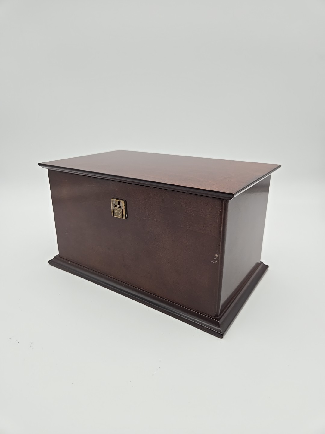 Vintage Bombay Company Wood Cherry Floppy Diskette Storage Box Display 3.5 Disk