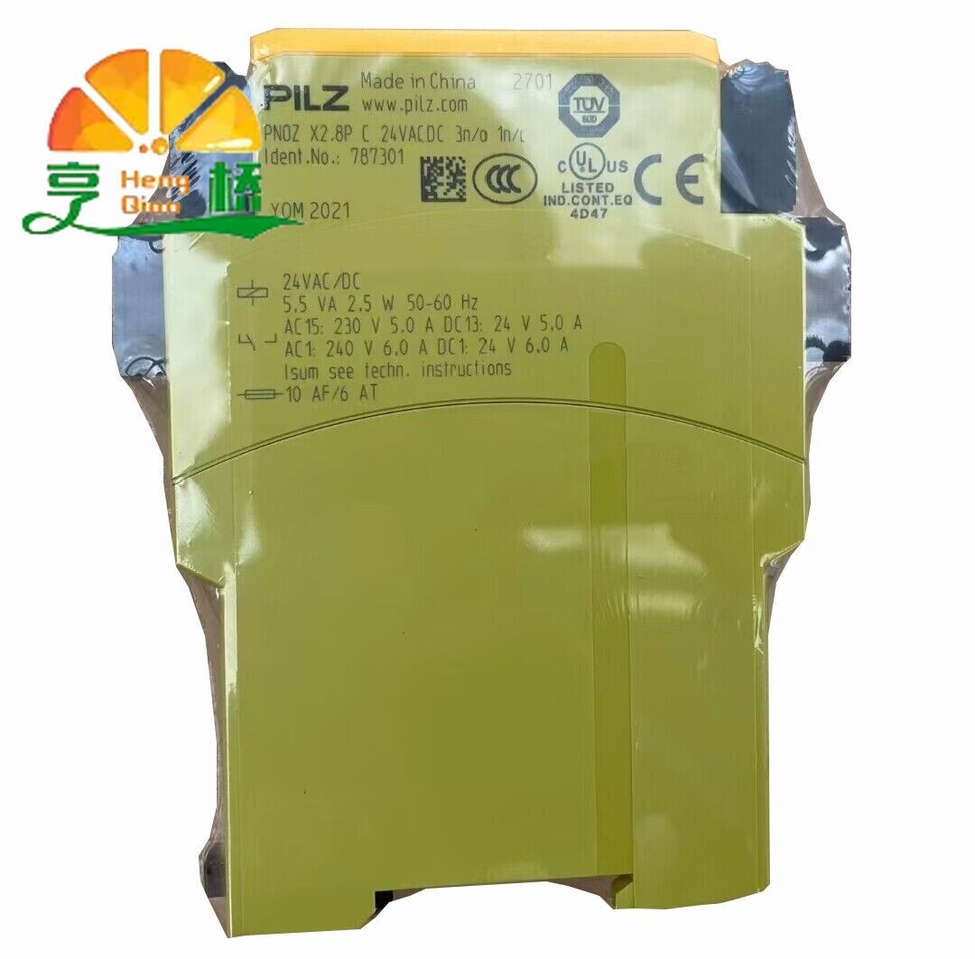 787301 1PC New PILZ 787301 PNOZ X2.8P C 24VACDC 3n/o 1n/c Safety Relay