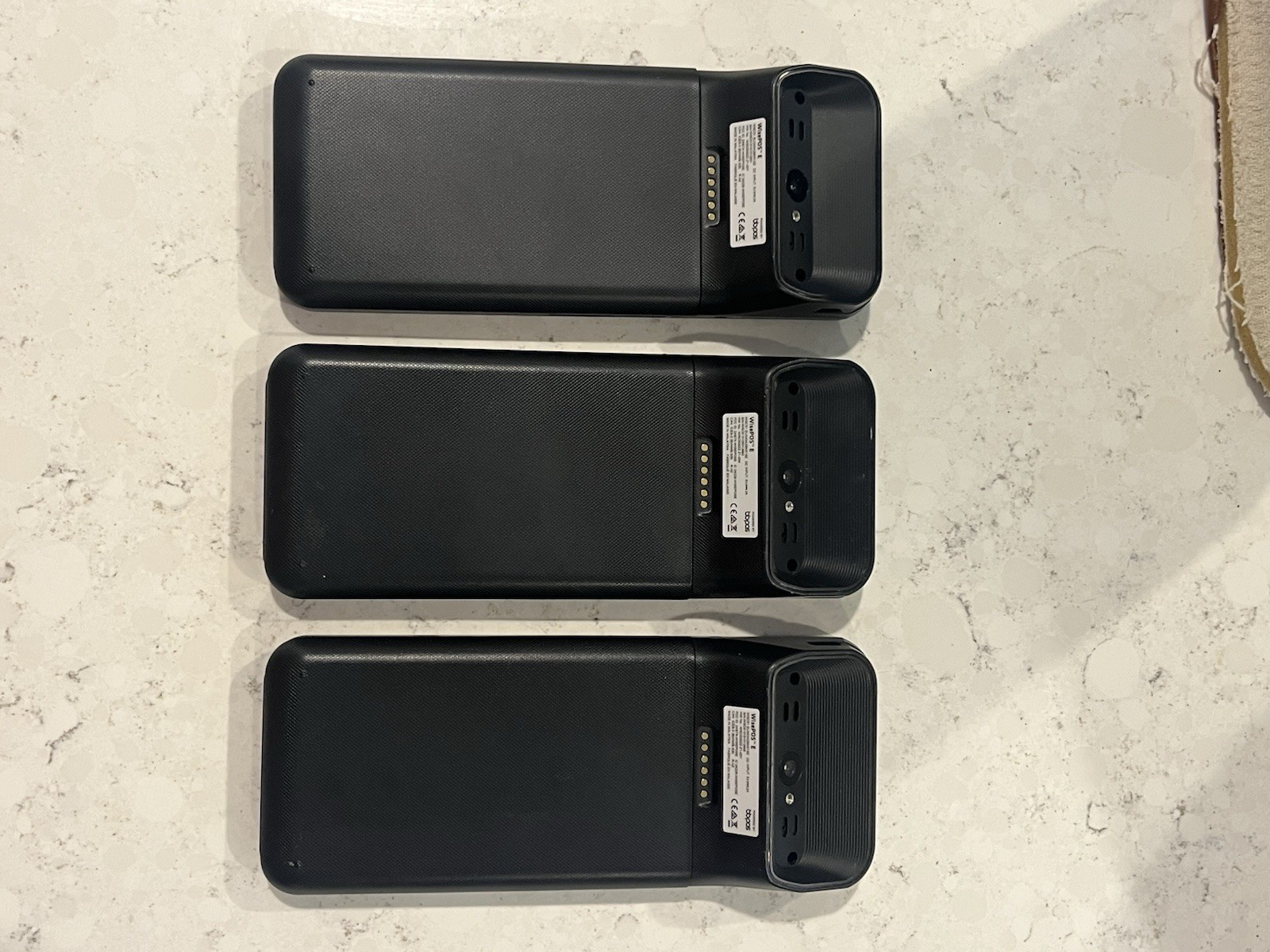 Three BBPOS WisePOS E WSC51 Card Reader + Cable - Deregistered, Reset, Tested
