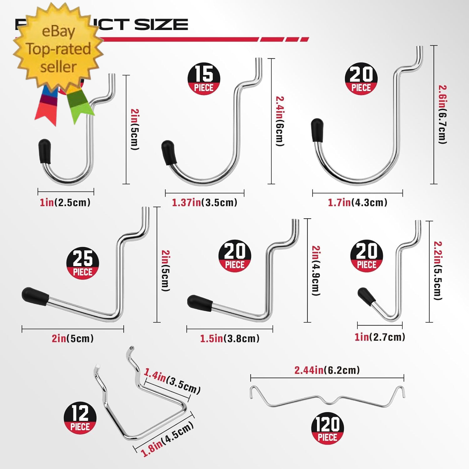 300-Piece Pegboard Hook Set, Pegboard Organizer Accessories for Hanging,Durable