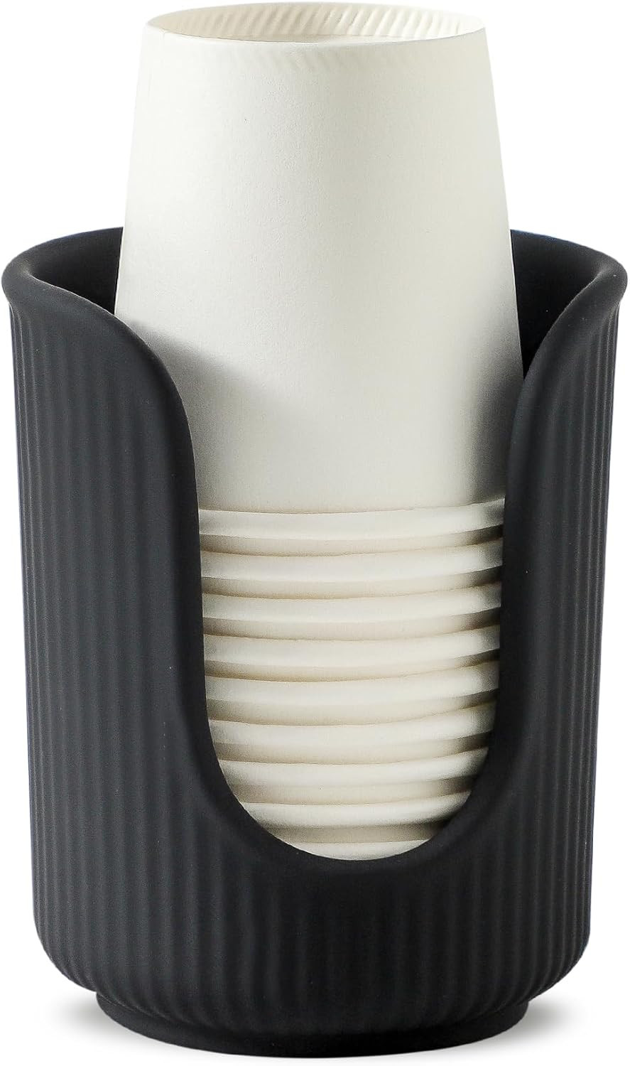 Dispensador Vasos Ceramica Bano Rayas Verticales Para Vasos Desechables 3-4oz