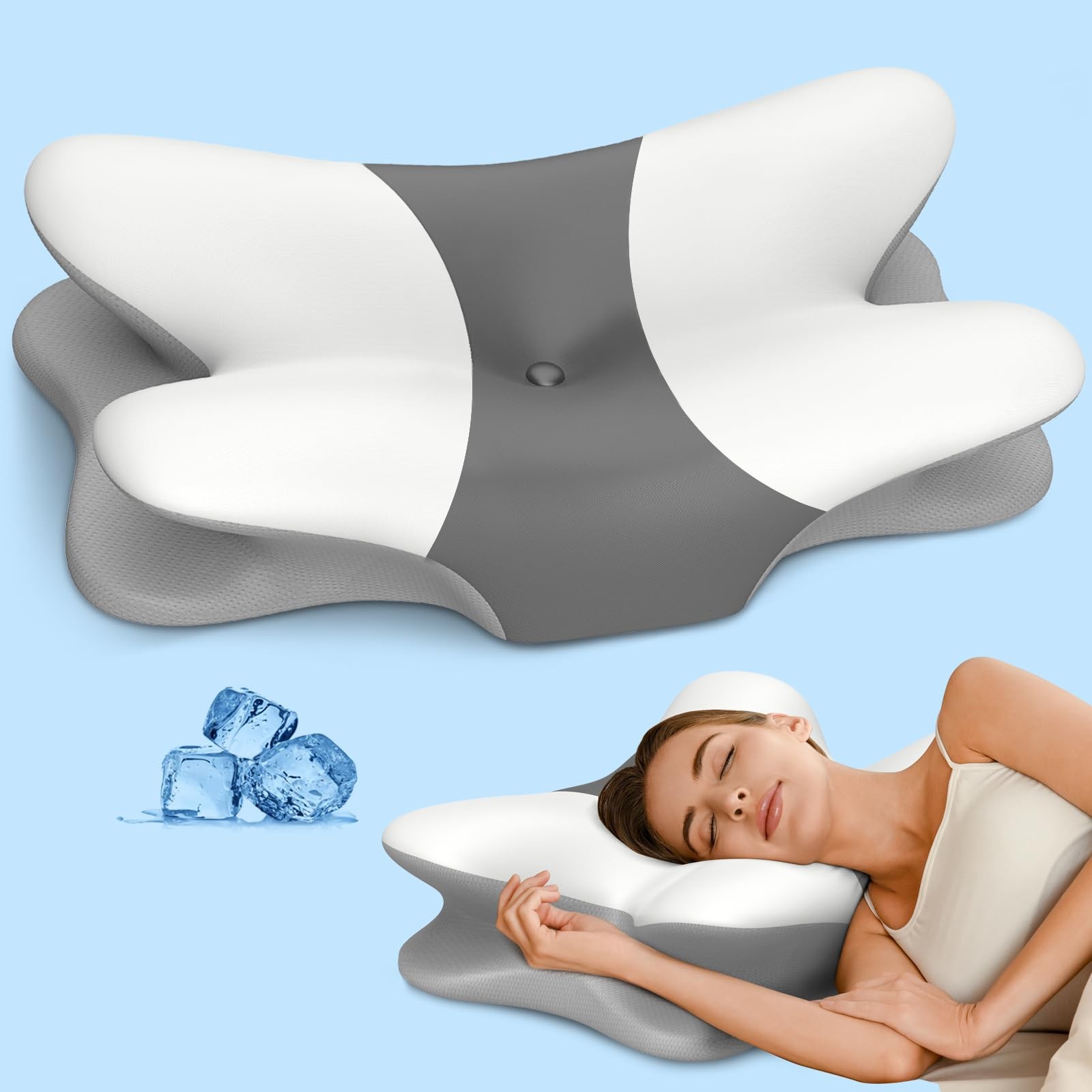 Besyodo Cervical Pillow For - Pillow For Sleeping Contour Memory