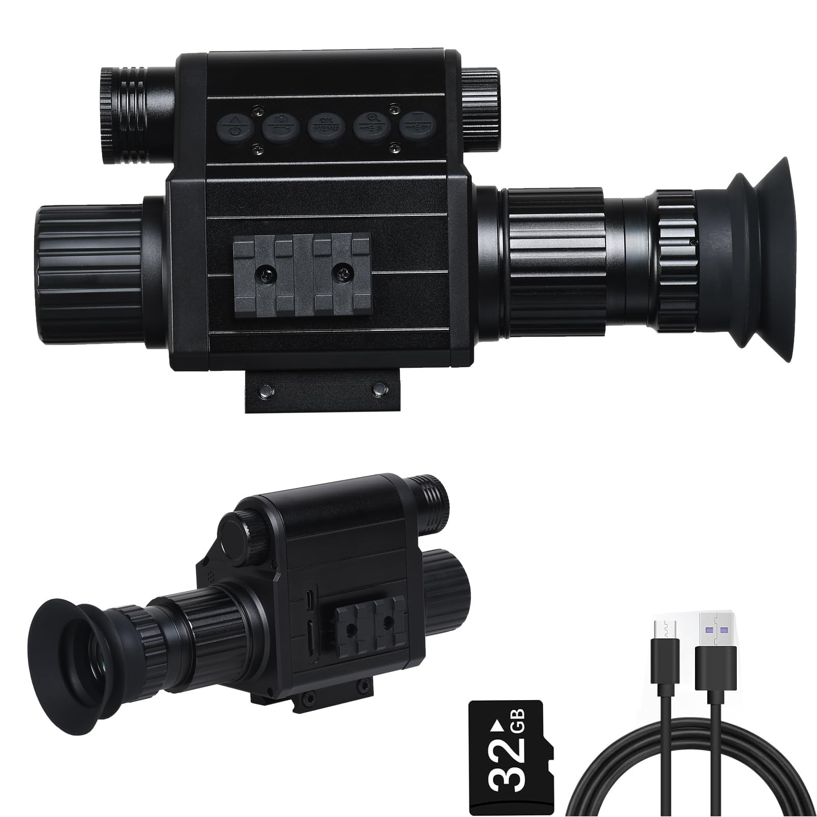 Digital Night Vision Monocular, IR Illuminator 850nm Night Vision Rifle Scope...