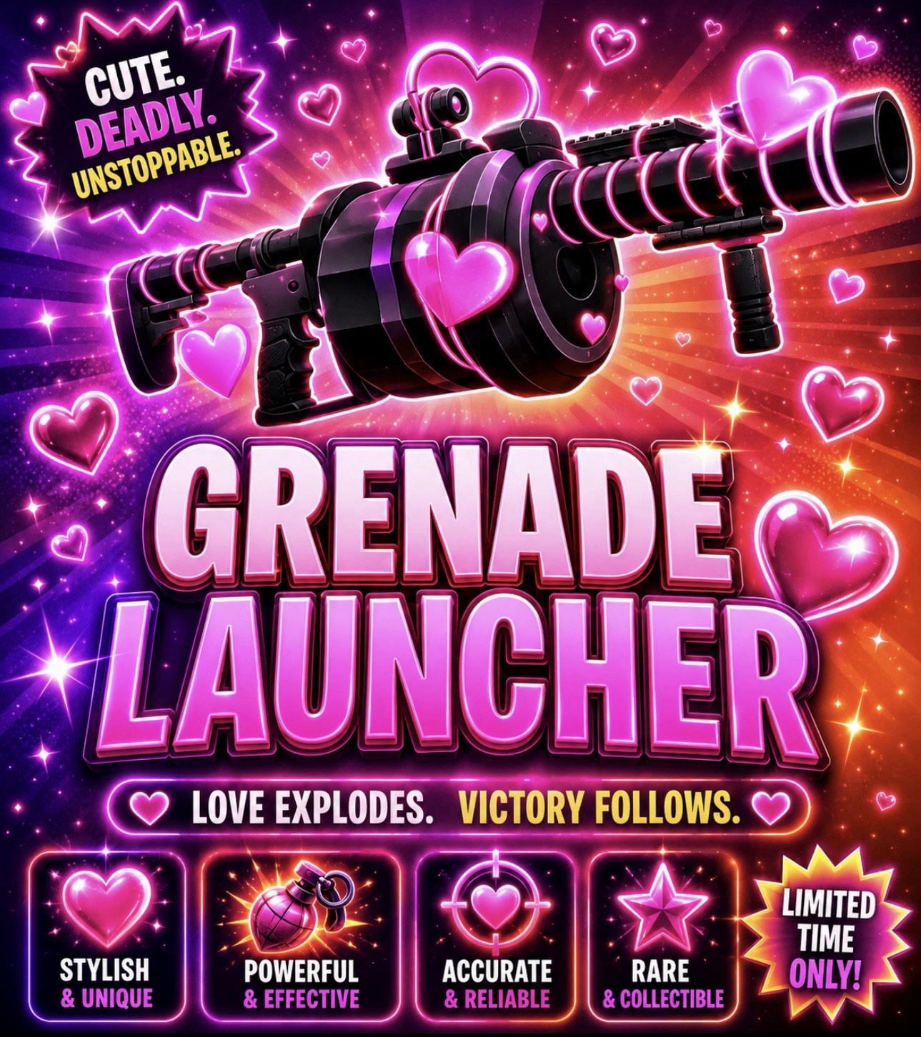 Baddies Grenade Launcher Weapon Game Item/Asset (Digital) 🎀