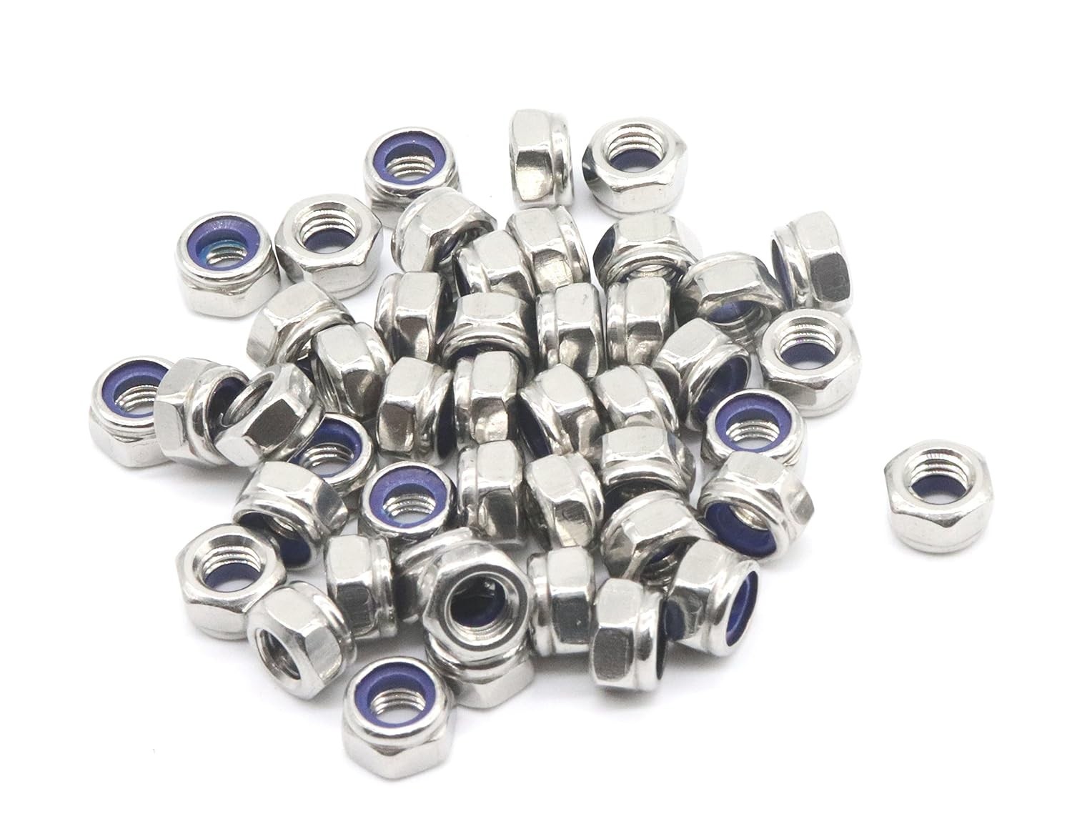 Self-Locking 35Pcs M6 x 1.0mm Stainless Steel Nut Set - Essential for Projects