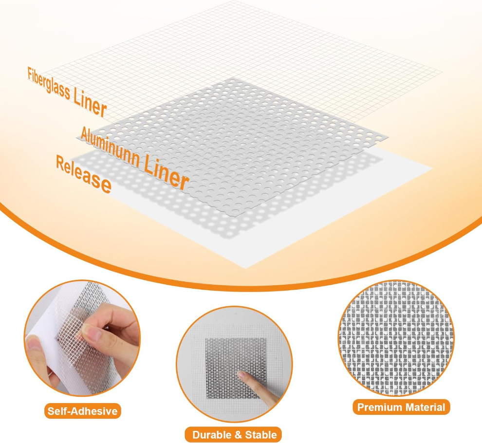 Drywall Patch Kit 11 Pack 4/6/8 Inch Wall Repair Patch with Scraper Sandpaper