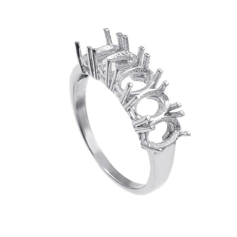 Semi Mount Ring 925 Sterling Silver Jewelry Setting Size 6X4 MM Oval Shape