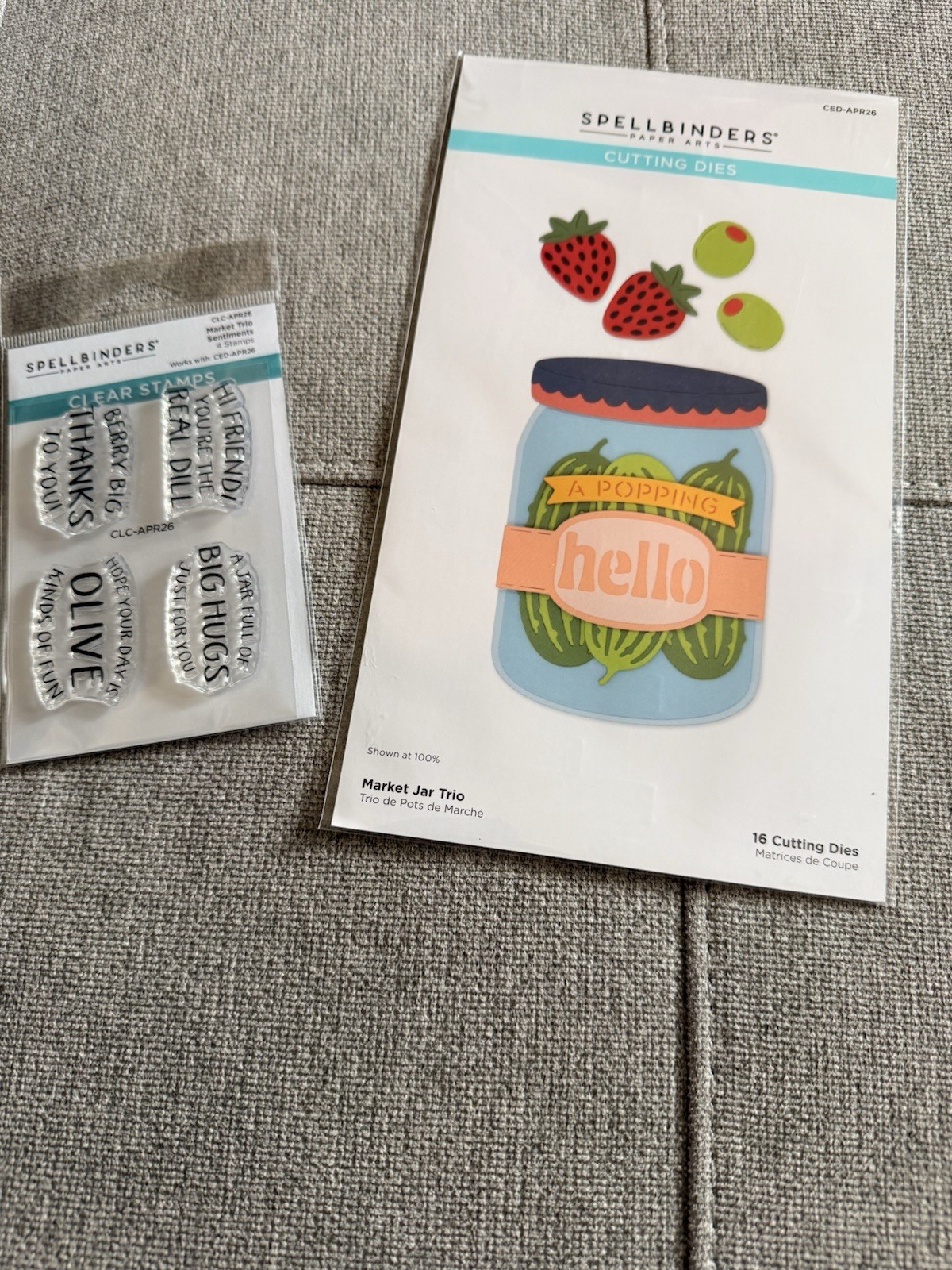 Spellbinders April 2026 Market Jar Trio Dies And Stamp Set Exclusive