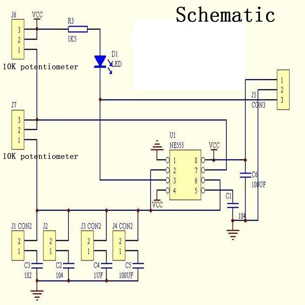 5PCS NE555 Frequency Adjustable Signal Generators; Compact & Lightweight Design