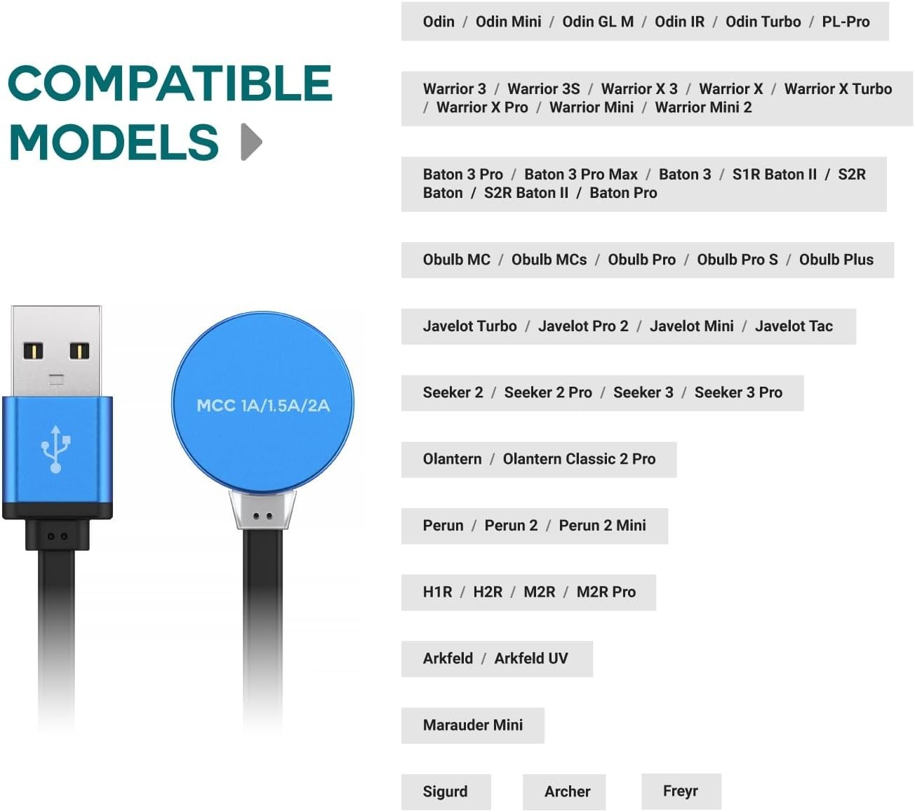 Efficient Magnetic Charger for Olight Models - Fast Charge & Lightweight Design