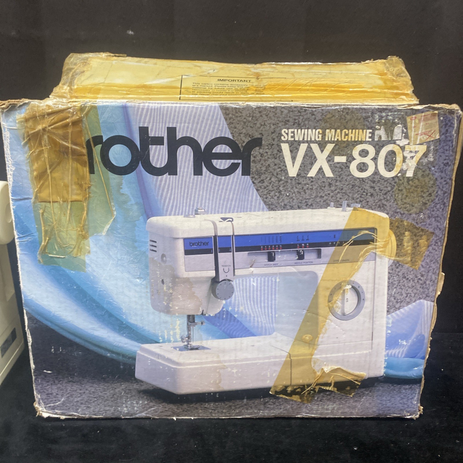Brother VX-807 Sewing Machine With Box Manual & Foot Pedal