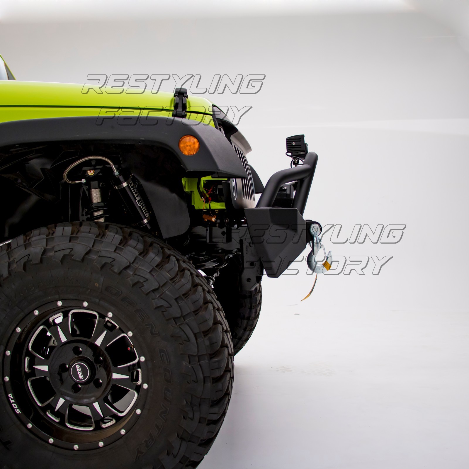 Rock Crawler Front+Rear Bumper+Full Width+2" Hitch fit 07-18 Jeep Wrangler JK