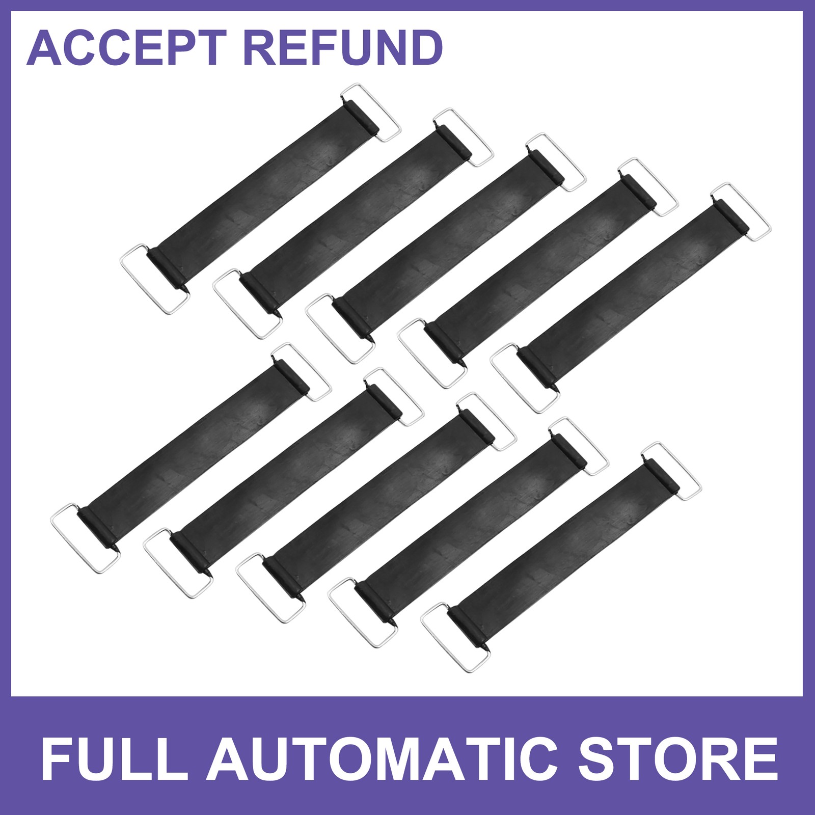10 Pcs Motorcycle Bettery Fixed Holder Rubber Strap Band Bandge 15cm/5.9" Long