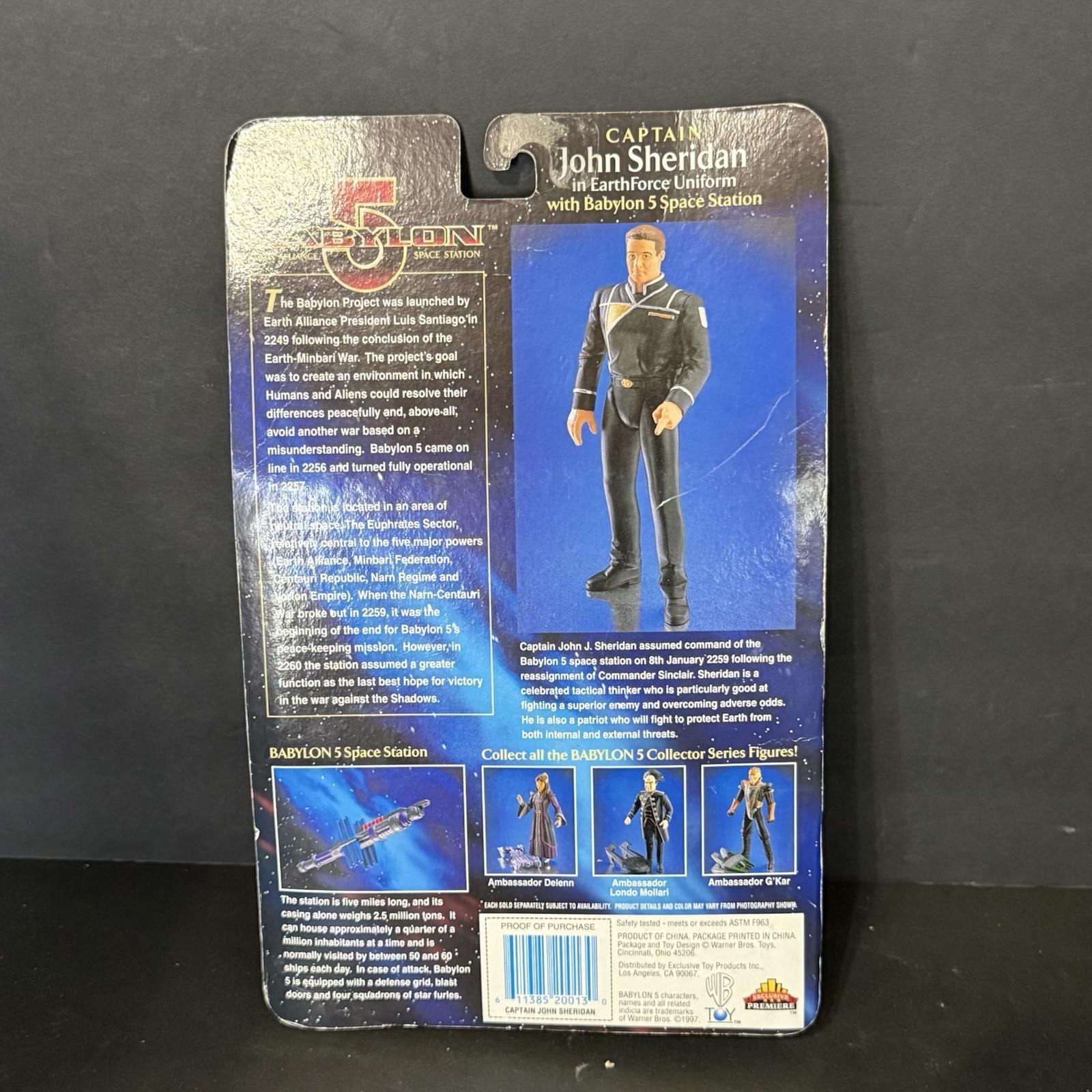 Babylon 5 Captain John Sheridan Action Figure 1997 W/B5 - NIB