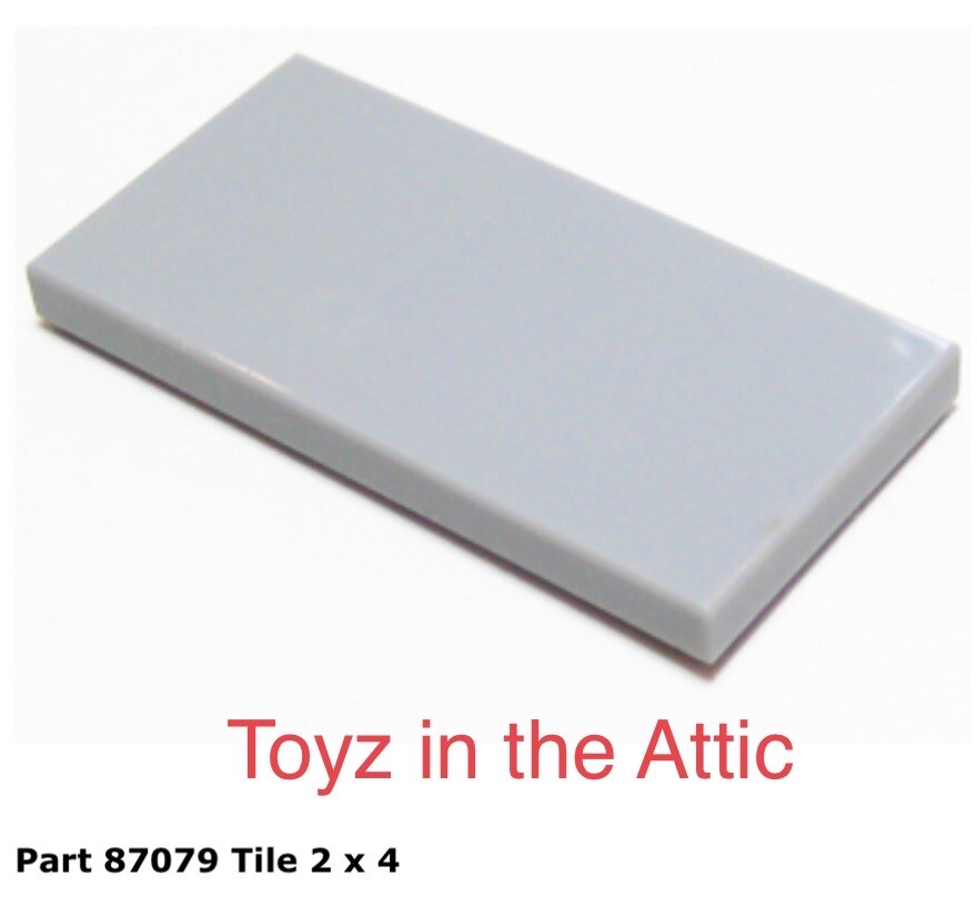 Lego 2x 87079 Light Bluish Gray Tile 2 x 4 10497