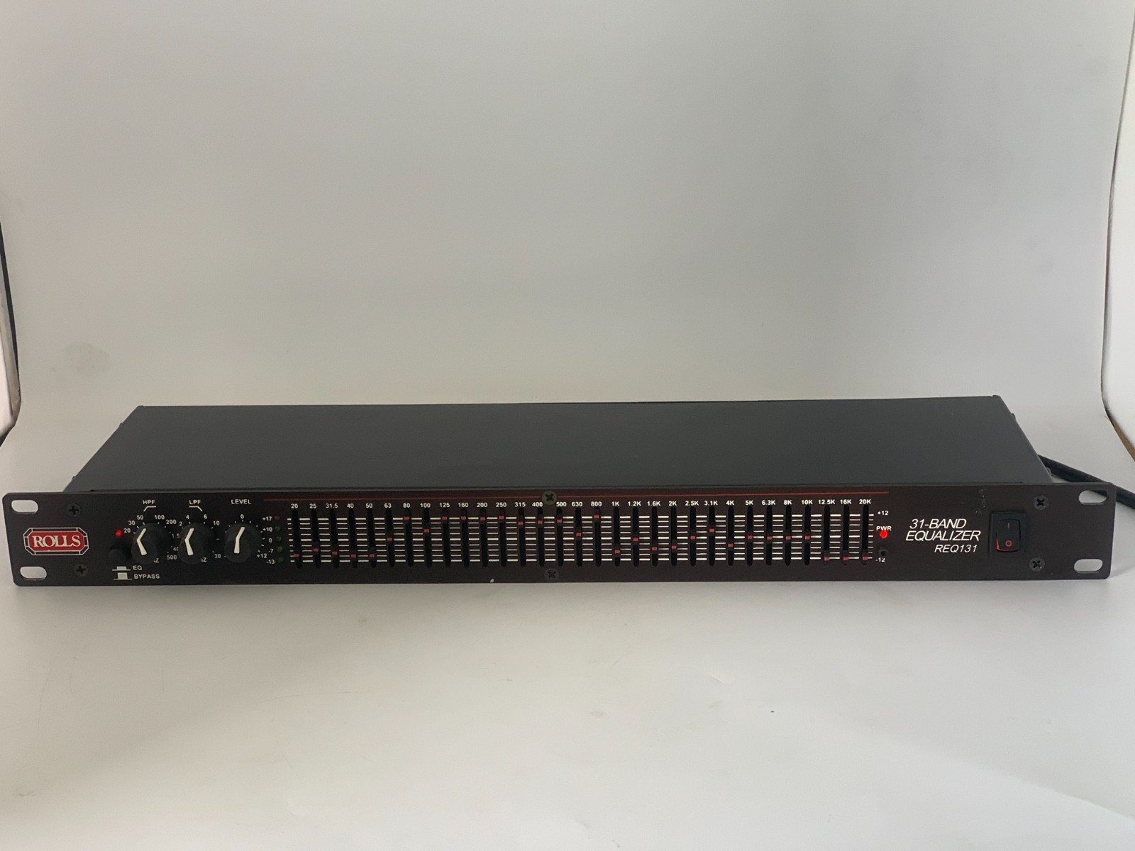 Rolls REQ131 31-Band Graphic Equalizer Rack EQ XLR/TRS Balanced HPF LPF