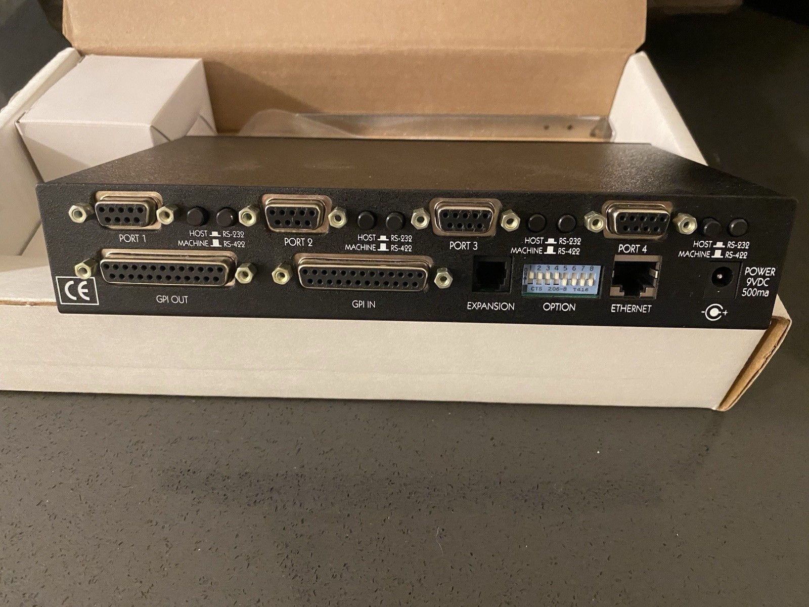 Jl Cooper E-Box Quad RS-232/422 GPI Hardware Interface 10/100 Base-T
