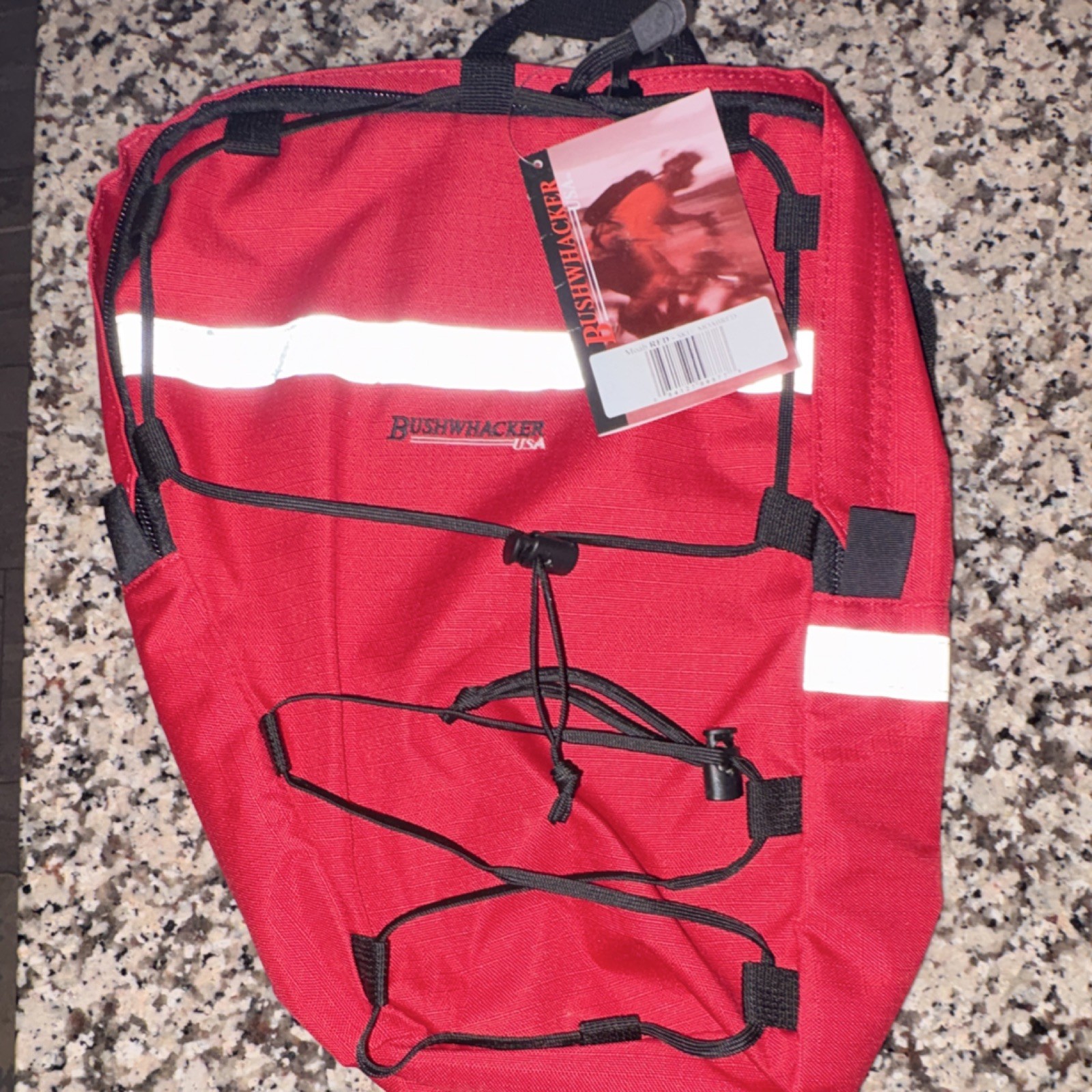 Bushwhacker Moab Red Rear Pannier Bag Reflective Strip Carry Handle