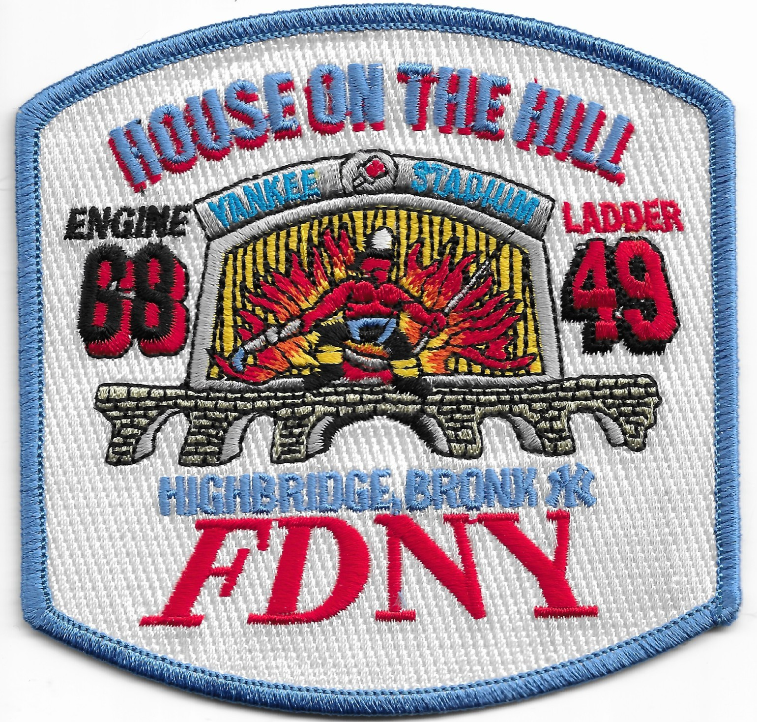 New York City - FDNY Engine-68 / Lad-49 "BRONX", NY (4" x 4") fire patch
