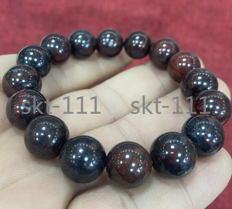 10-18mm Genuine Natural Iddingsite gemstone Round Beads Stretch Bracelet 7.5''