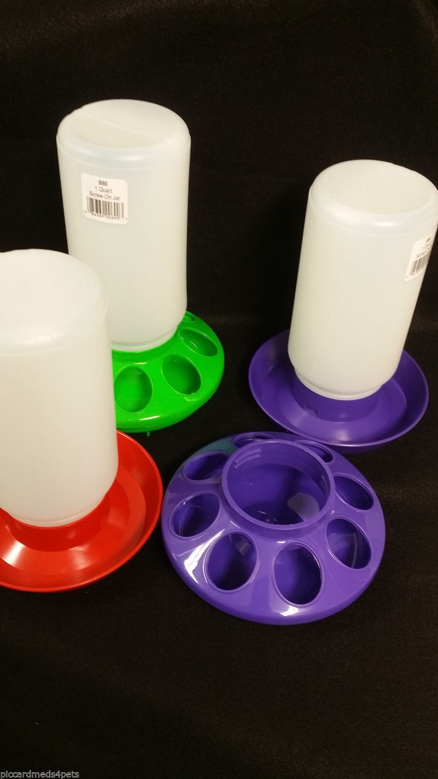 Poultry Chicken Chick 1 QT Plastic Feeder Set / Water Set / Replacement