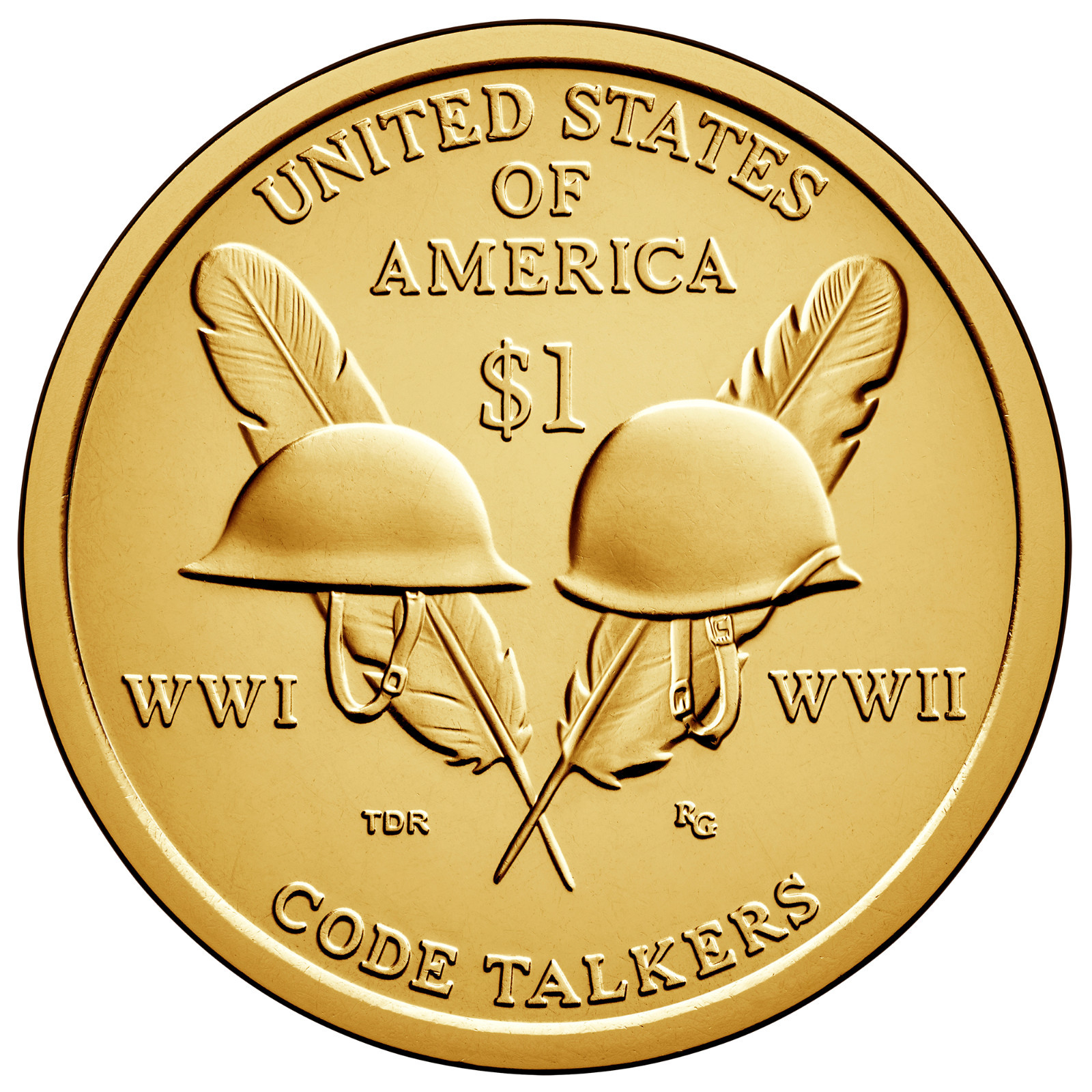 2016 P $1 Native American - WWI & WWII Code Talkers - BU